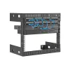 StarTech.com 8U 19 Zoll Wandmontage-Netzwerkrack – 12 Zoll tiefes 2-Pfosten-Open-Frame-Serverraumrack für Daten-/AV-/IT-/Computerausrüstung/Patchfeld mit Käfigmuttern und Schrauben, 135 lb Tragfähigkeit, Schwarz (RK812WALLO)