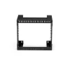 StarTech.com 8U 19 Zoll Wandmontage-Netzwerkrack – 12 Zoll tiefes 2-Pfosten-Open-Frame-Serverraumrack für Daten-/AV-/IT-/Computerausrüstung/Patchfeld mit Käfigmuttern und Schrauben, 135 lb Tragfähigkeit, Schwarz (RK812WALLO)