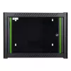 Wandmontagerack LOGON RWM07U45BL 7U Schwarz Schlüsselschloss Kabelmanagement