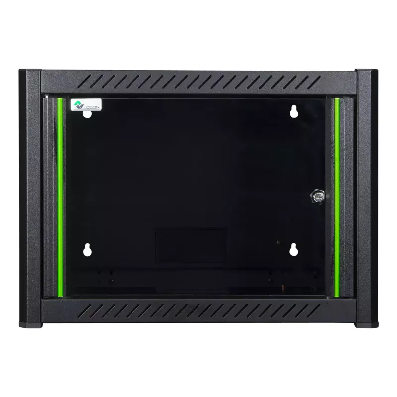 Wandmontagerack LOGON RWM07U45BL 7U Schwarz Schlüsselschloss Kabelmanagement