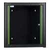 Wandmontagerack LOGON RWM12U45BL 12U Schwarz Schlüsselschloss Kabelmanagement