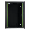 Wandmontage-Rack LOGON RWM16U45BL 16U Schwarz Schlüsselschloss Kabelmanagement