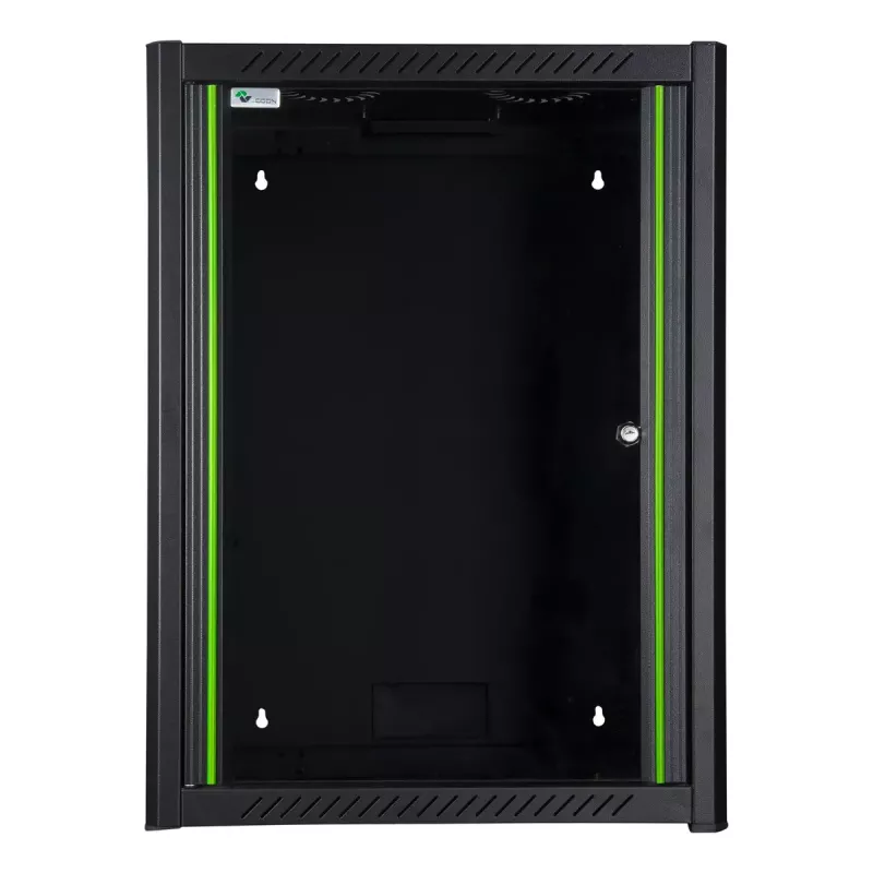 Wandmontage-Rack LOGON RWM16U45BL 16U Schwarz Schlüsselschloss Kabelmanagement