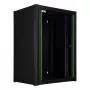 Wandmontage-Rack LOGON RWM16U45BL 16U Schwarz Schlüsselschloss Kabelmanagement