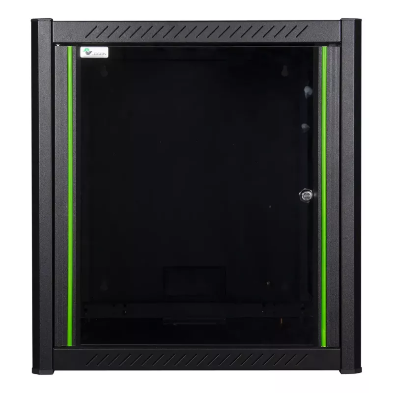 Wandmontage-Rack LOGON RWP12U56BL 12U Schwarz Schlüsselschloss