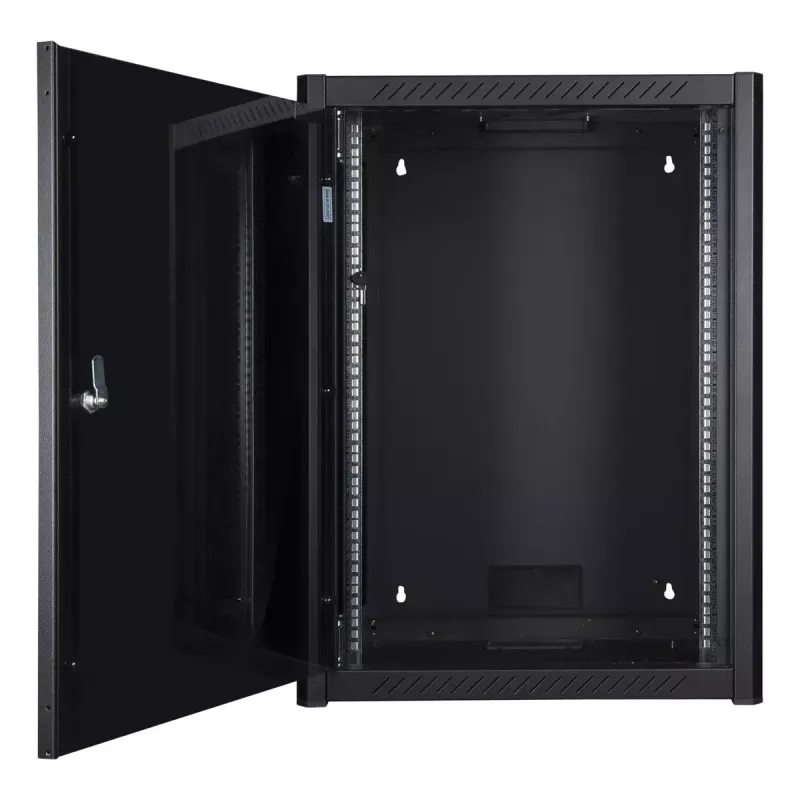 Wandmontiertes Rack LOGON RWP16U45BL 16U Schwarz Schlüsselschloss