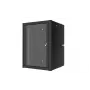 Lanview RWP16U45BL-D Rackschrank 16HE Wandmontage Rack Schwarz