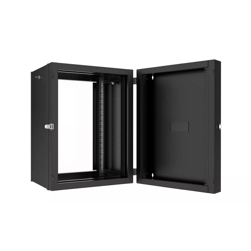 Lanview RWP16U45BL-D Rackschrank 16HE Wandmontage Rack Schwarz