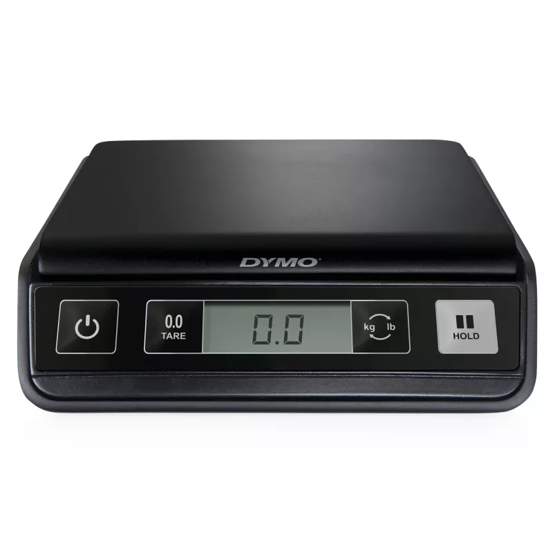 DYMO M2 digitale Briefwaage, 2 kg, LCD, 3x AAA, 18,5 x 16,1 x 4,4 cm, Schwarz