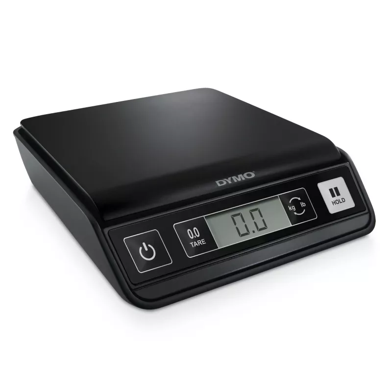 DYMO M2 digitale Briefwaage, 2 kg, LCD, 3x AAA, 18,5 x 16,1 x 4,4 cm, Schwarz