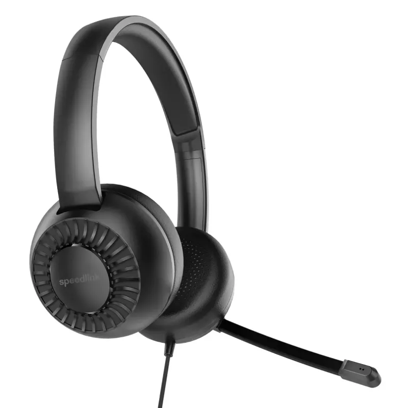 Speedlink METIS Stereo-Office-Headset, 3,5-mm-Klinke mit Y-Adapter, schwarz