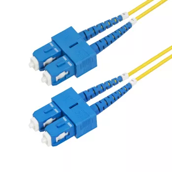 StarTech.com 3m SC zu SC (UPC) OS2 Singlemode Duplex Glasfaserkabel, 9/125µm, 40G/100G Zipcord, biegeunempfindlich, geringe Einfügedämpfung – LSZH Glasfaser-Patchkabel