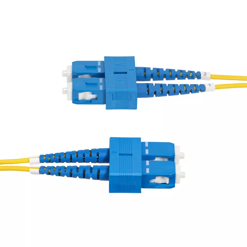StarTech.com 3m SC zu SC (UPC) OS2 Singlemode Duplex Glasfaserkabel, 9/125µm, 40G/100G Zipcord, biegeunempfindlich, geringe Einfügedämpfung – LSZH Glasfaser-Patchkabel