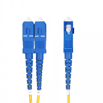 StarTech.com 3m LC zu SC (UPC) OS2 Singlemode Duplex Glasfaserkabel, 9/125µm, 100G, biegeunempfindlich, geringe Einfügedämpfung – LSZH Glasfaser-Patchkabel