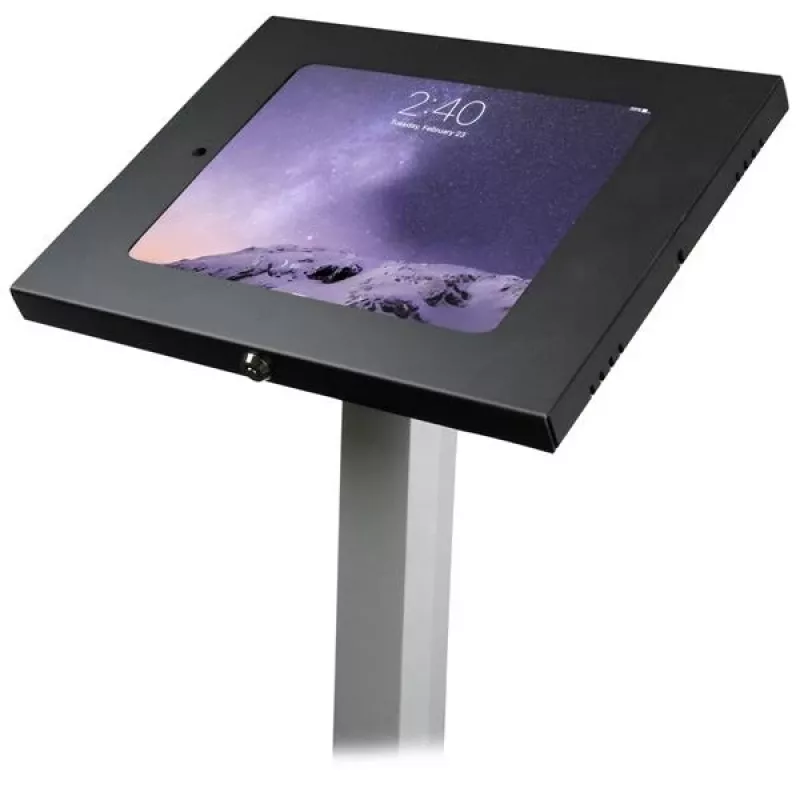 StarTech.com STNDTBLT1FS abschließbarer Tablet-Bodenständer für 9,7 Zoll (24,6 cm) iPad, iPad Air, iPad Pro, Metallgehäuse, Aluminium/Stahl/Kunststoff