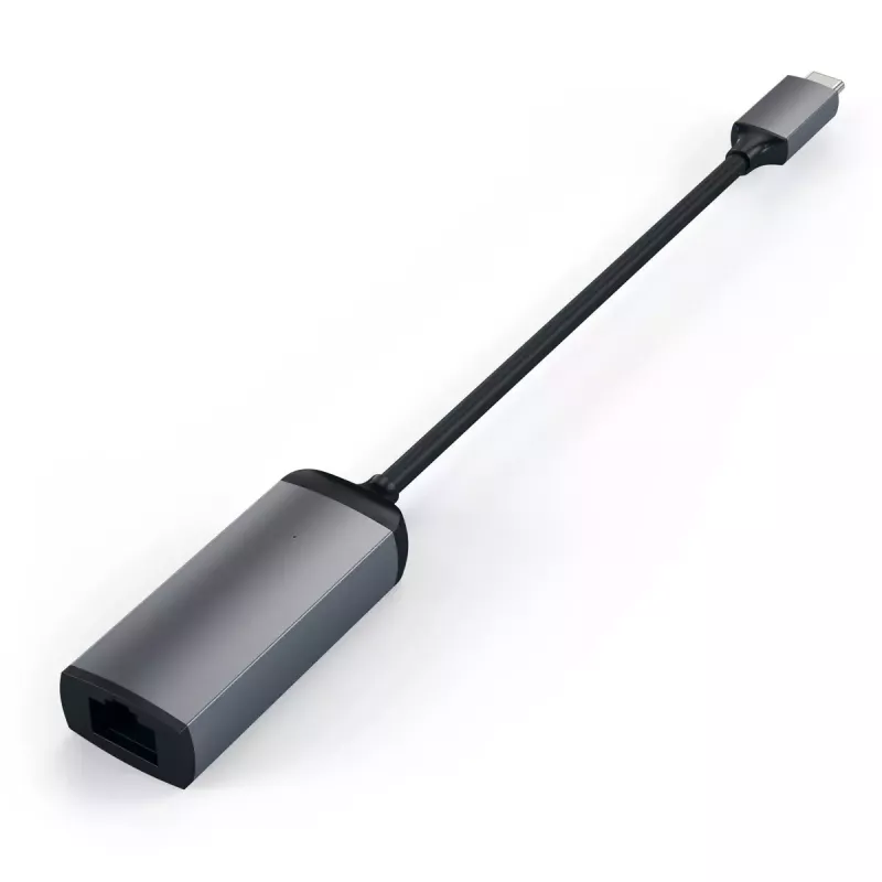 Satechi ST-TCENM USB-C-auf-Gigabit-Ethernet-Adapter, Aluminium, Space Grau