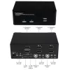 StarTech.com 2-Port Dual DisplayPort USB KVM-Switch mit Audio & USB 2.0 Hub