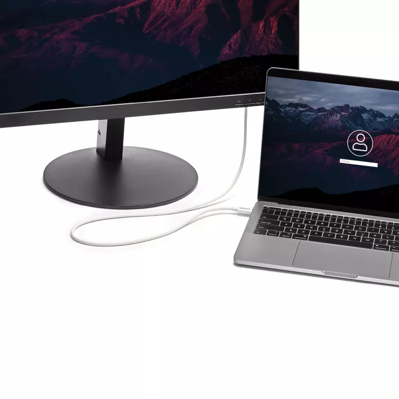 StarTech.com Thunderbolt 3 Kabel – 20 Gbit/s – 1 m – Weiß – Thunderbolt-, USB- und DisplayPort-kompatibel