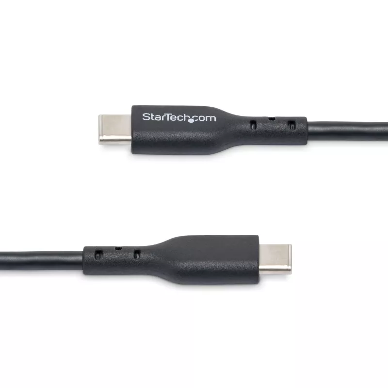 StarTech.com 4m USB-C Ladekabel, Laden & Synchronisieren, 60W (3A) PD, USB 2.0 Laptop-Ladekabel, TPE-Mantel – Schwarz USB-C Ladekabel