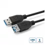 Microconnect USB3.0AAF05B USB-Kabel USB 3.2 Gen 1 (3.1 Gen 1) 0,5 m USB A Schwarz