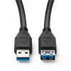 Microconnect USB3.0AAF05B USB-Kabel USB 3.2 Gen 1 (3.1 Gen 1) 0,5 m USB A Schwarz