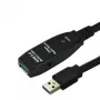 Microconnect USB3.0AAF10A USB-Kabel USB 3.2 Gen 1 (3.1 Gen 1) 10 m USB A Schwarz