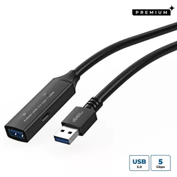 Microconnect USB3.0AAF5A USB-Kabel USB 3.2 Gen 1 (3.1 Gen 1) 5 m USB A Schwarz