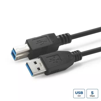 Microconnect USB3.0AB05B USB-Kabel USB 3.2 Gen 1 (3.1 Gen 1) 0,5 m USB A USB B Schwarz