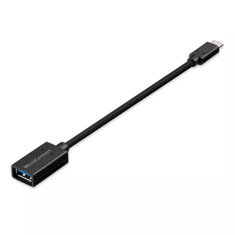 Microconnect USB3.1CAF02 USB-Kabel USB 3.2 Gen 1 (3.1 Gen 1) 0,2 m USB-C USB-A Schwarz