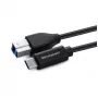 Microconnect USB3.1CB1 USB-Kabel USB 3.2 Gen 1 (3.1 Gen 1) 1 m USB-C USB-B Schwarz