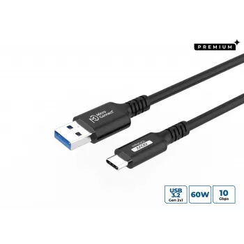 Microconnect USB3.2AC1 USB-Kabel USB 3.2 Gen 2 (3.1 Gen 2) 1 m USB C USB A Schwarz