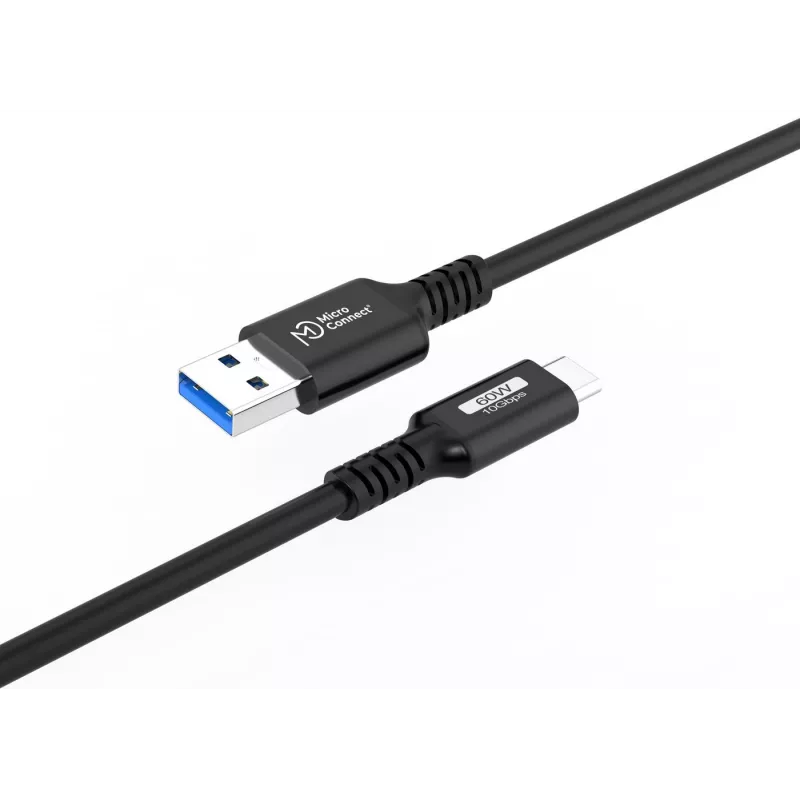 Microconnect USB3.2AC1 USB-Kabel USB 3.2 Gen 2 (3.1 Gen 2) 1 m USB C USB A Schwarz