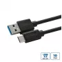 Microconnect USB3.2CA05 USB-Kabel USB 3.2 Gen 2 (3.1 Gen 2) 0,5 m USB A USB C Schwarz