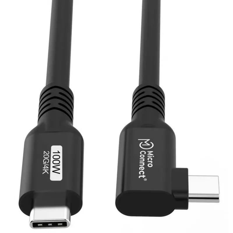 USB-Kabel Microconnect USB3.2CC2-A 2 m USB-C schwarz USB 3.2 Gen 2x2 20 Gbit/s
