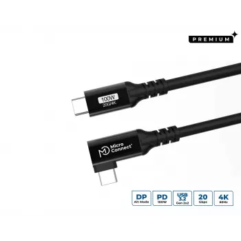Microconnect USB3.2CC5-A USB-Kabel USB 3.2 Gen 2x2 5 m USB C Schwarz