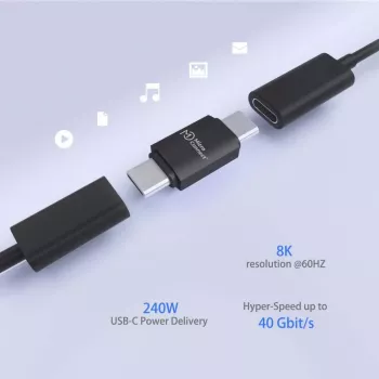 MicroConnect Premium USB4-USB-C-Adapter, 40 Gbit/s, 240 W (USB4-CC-240W)