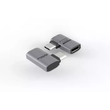 MicroConnect Premium USB4 USB-C Winkeladapter, 40 Gbps, 240 W (USB4-CCFA-240W)