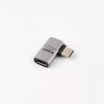 MicroConnect Premium USB4 USB-C Winkeladapter, 40 Gbps, 240 W (USB4-CCFA-240W)