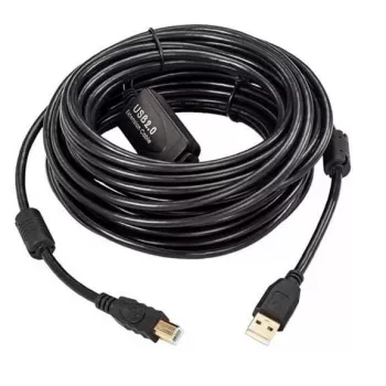 Microconnect USBAB20B-ACTIVE USB-Kabel USB 2.0 20 m USB A USB B Schwarz