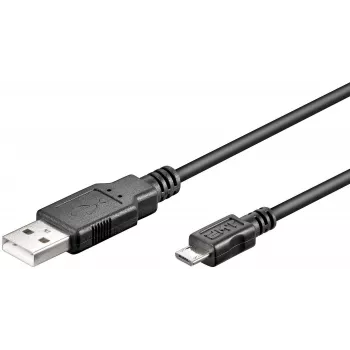 Microconnect USBABMICRO1 USB-Kabel USB 2.0 1 m USB A Micro-USB B Schwarz
