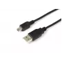 Microconnect USBAMB510 USB-Kabel USB 2.0 10 m USB A Mini-USB B Schwarz