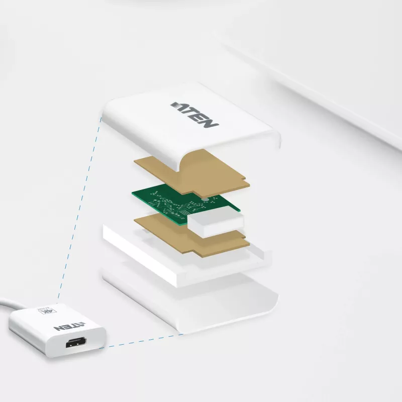 ATEN 4K Active mini DisplayPort to HDMI converter, 3D, up 3840 by 2160 @30Hz