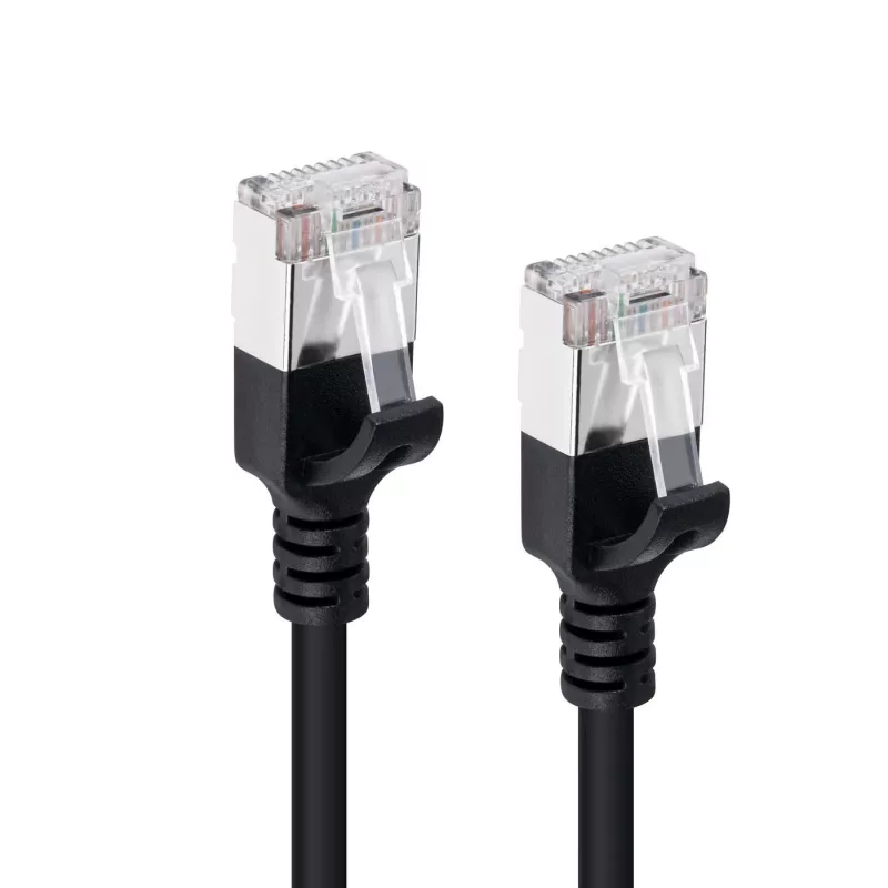 Microconnect V-FTP6A01S-schlank Netzwerkkabel Schwarz 1 m Cat6a U/FTP (STP)