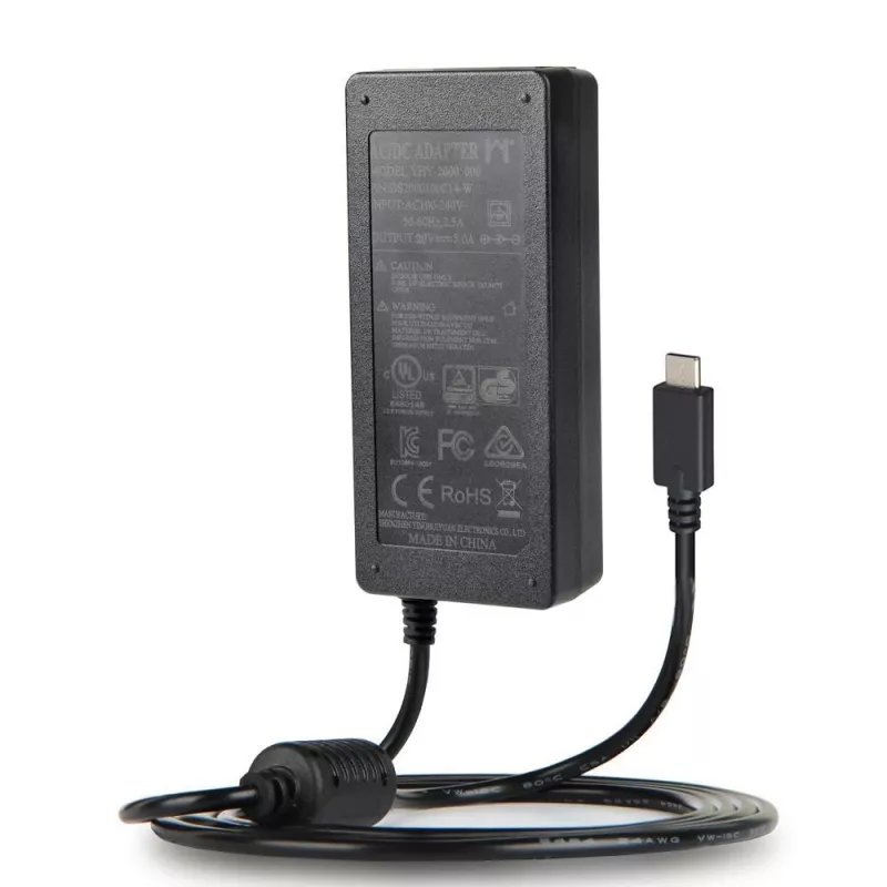 VivoLink VLUSBCPWR100 100-W-USB-C-PD-Ladegerät, EU- und UK-Netzkabel