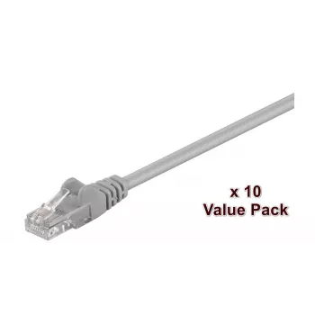 Microconnect V-UTP5005VP Cat5e U/UTP Patchkabel, 0,5 m, Grau, 10er-Pack