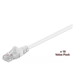 Microconnect V-UTP502WVP Cat5e U/UTP Patchkabel, 2 m, Weiß, 10er-Pack