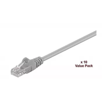 Microconnect V-UTP503VP Cat5e U/UTP Patchkabel, 3 m, Grau, 10er-Pack