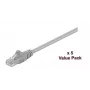 Microconnect V-UTP515VP Cat5e U/UTP Netzwerk-Patchkabel 15 m, Grau, 5er-Pack