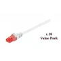 Microconnect V-UTP602WVP Cat6 U/UTP Netzwerk-Patchkabel 2 m, Weiß, 10er-Pack