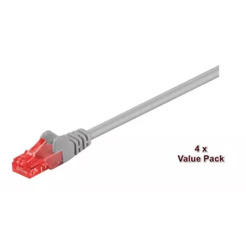 Microconnect V-UTP620VP Cat6 U/UTP Netzwerk-Patchkabel, 20 m, Grau, 4er-Pack
